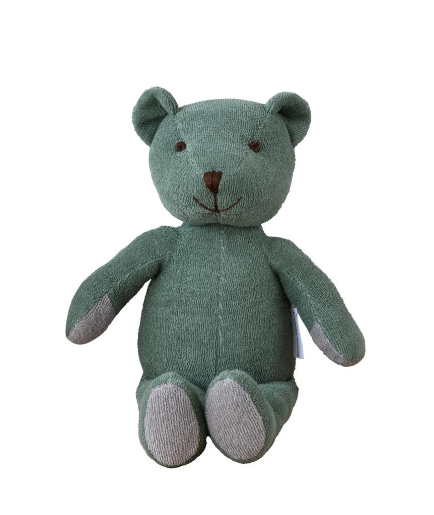 Broccoli House Teddy Terry Green D-Bear Bear, Small, Kids', Washable, Cloth, 30cm,