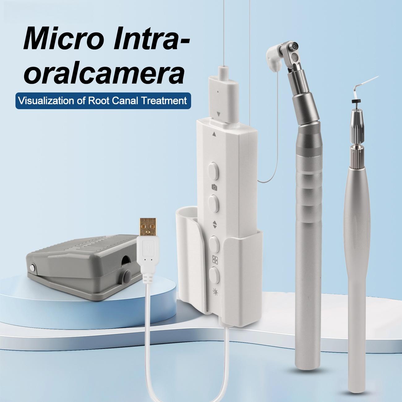 

Світлодіодна внутрішньоротова камера для стоматології HD Візуальний мікроендоскоп Wifi Ножне керування для лікування кореневих каналів Цифрова мікрокамера для стоматолога білий/срібний