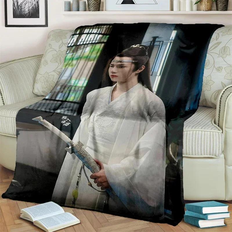 Drama The Untamed xiao zhan wang yi bo Weiche Überwurfdecke, Überwurfdecke, weiche Cartoon-bedruckte Tagesdecke, Tagesdecke, Sofa-Geschenk