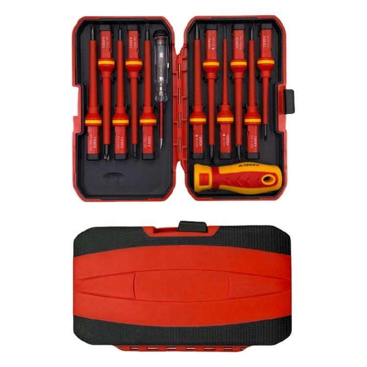 Ergonomic Grip Multipurpose 13 in 1 Insulated Screwdriver Kit 1000V Heat Treated Steel Tool for Industrial Household Use