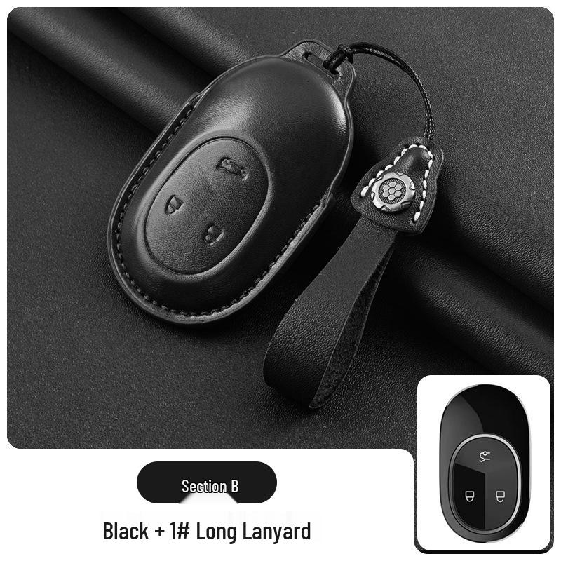 Premium Genuine Leather Key Case for Nio Cars: ET5, ES6, ET7, ES8, EC6, ES7, EC7 with Mecha Buckle