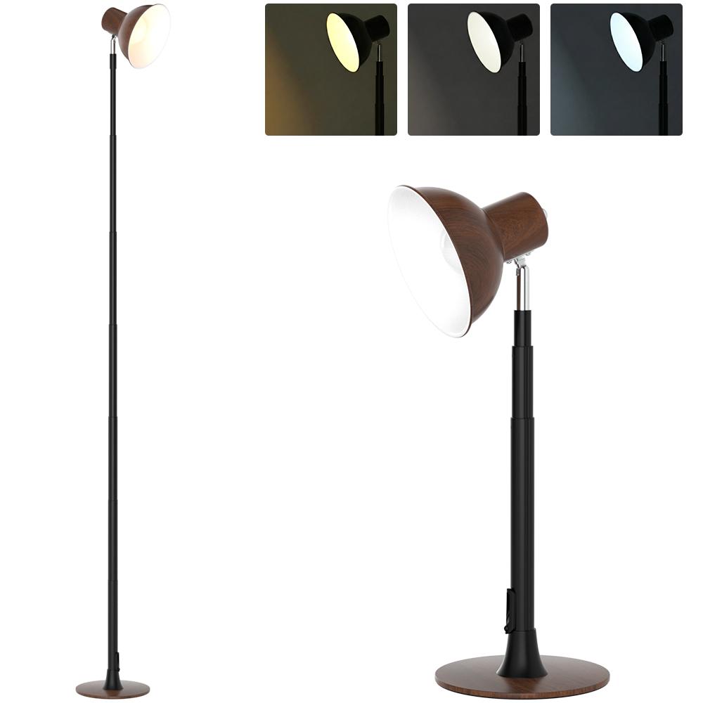 Adjustable LED Floor & Table Lamp 3 Colors Dimmable for Living Room/Office-Black