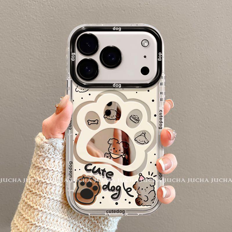 Artistic Cartoon Heart & Dog Paw iPhone 17 Pro Max Case - Unique Style iPhone 17