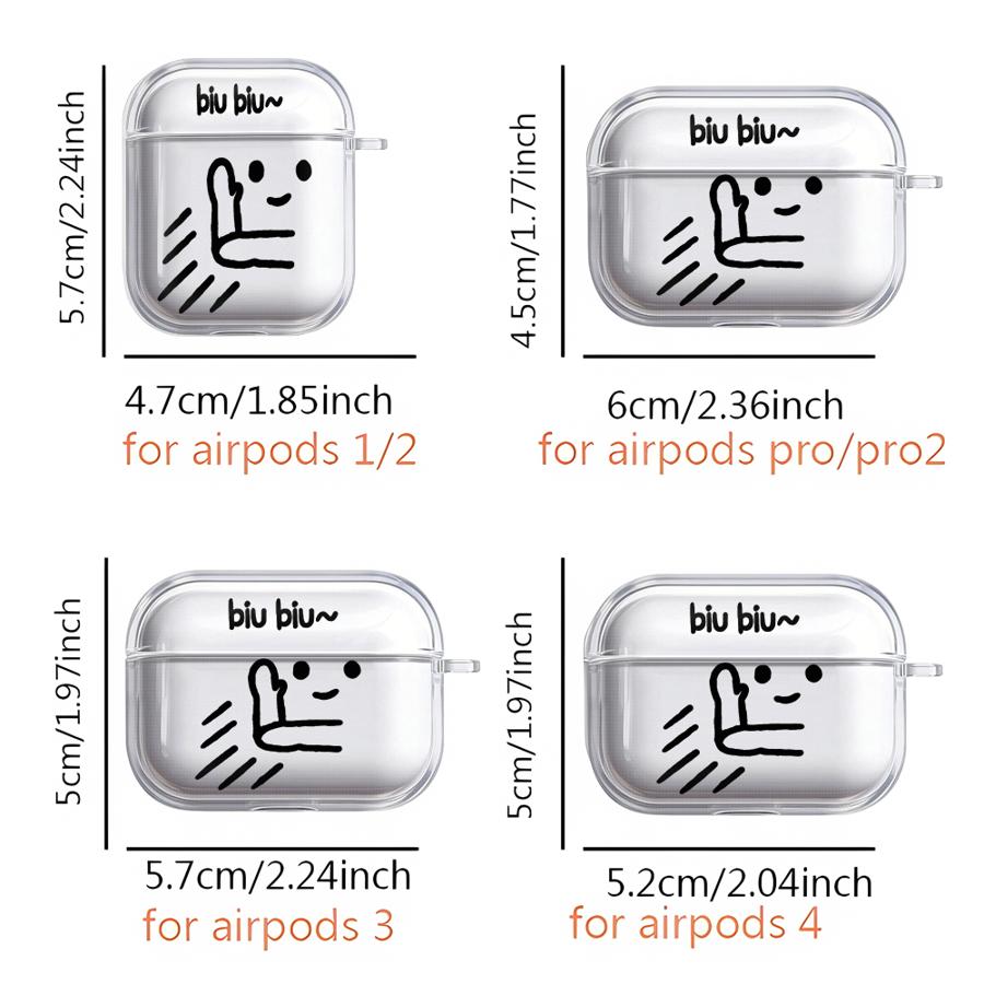 Case For Airpods 1 3 Pro3 Pro2 2 4 Pro Clear Earphone Cases Cover People Who Send Love