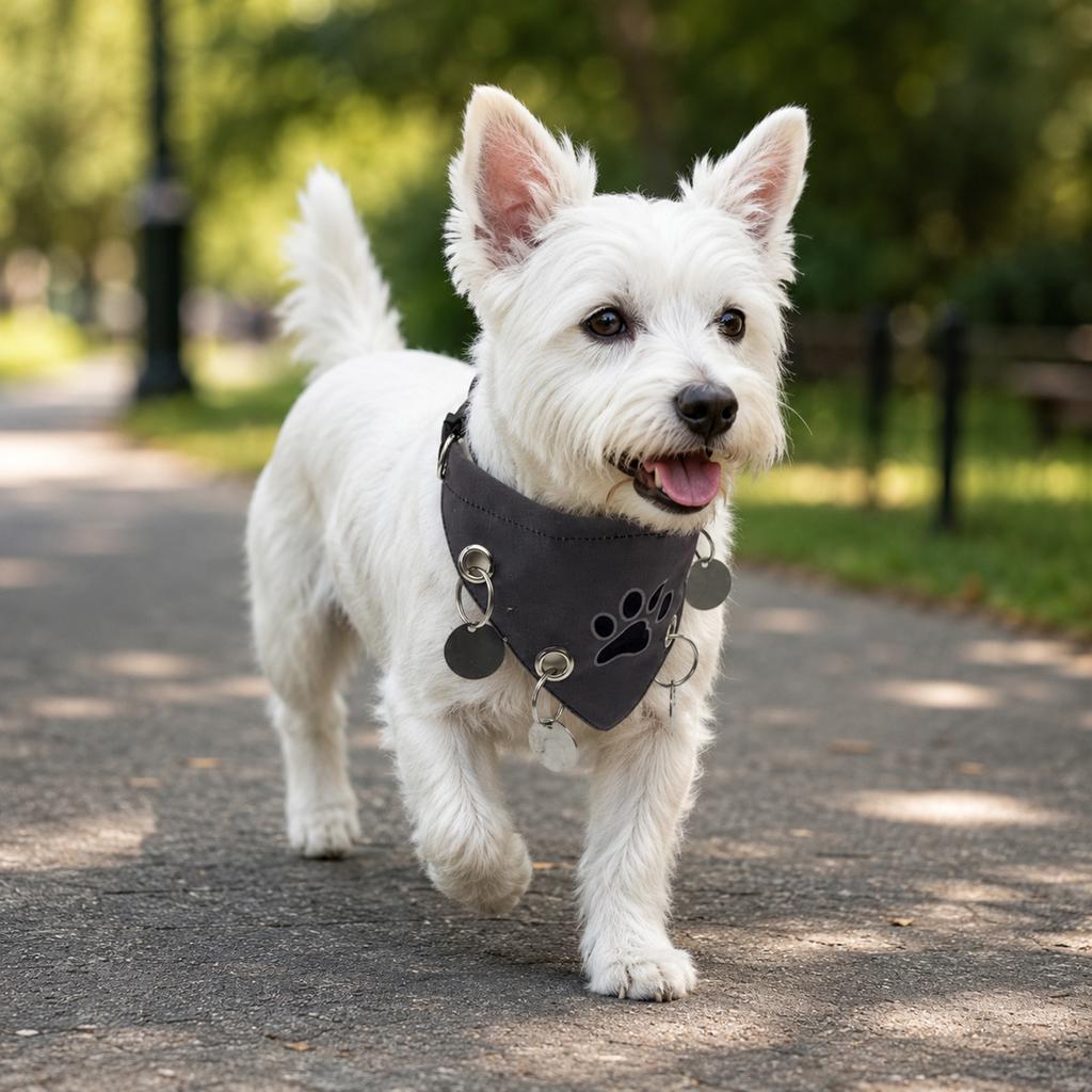 Dog Collar Outdoor Anti Lost Escape Proof Leashable Comfortable Breathable Adjustable Stain Resistant Washable Pet Scarf