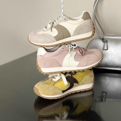 Été nouvelles couleurs assorties chaussures de sport décontractées confortables à plateforme pour femmes gaufre polyvalente