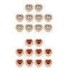 10Pcs Heart Shaped Buttons Jewelry Making Decoration Wedding DIY Supplies Crafts Sewing for Shirt Coat Garment Clothing Suit