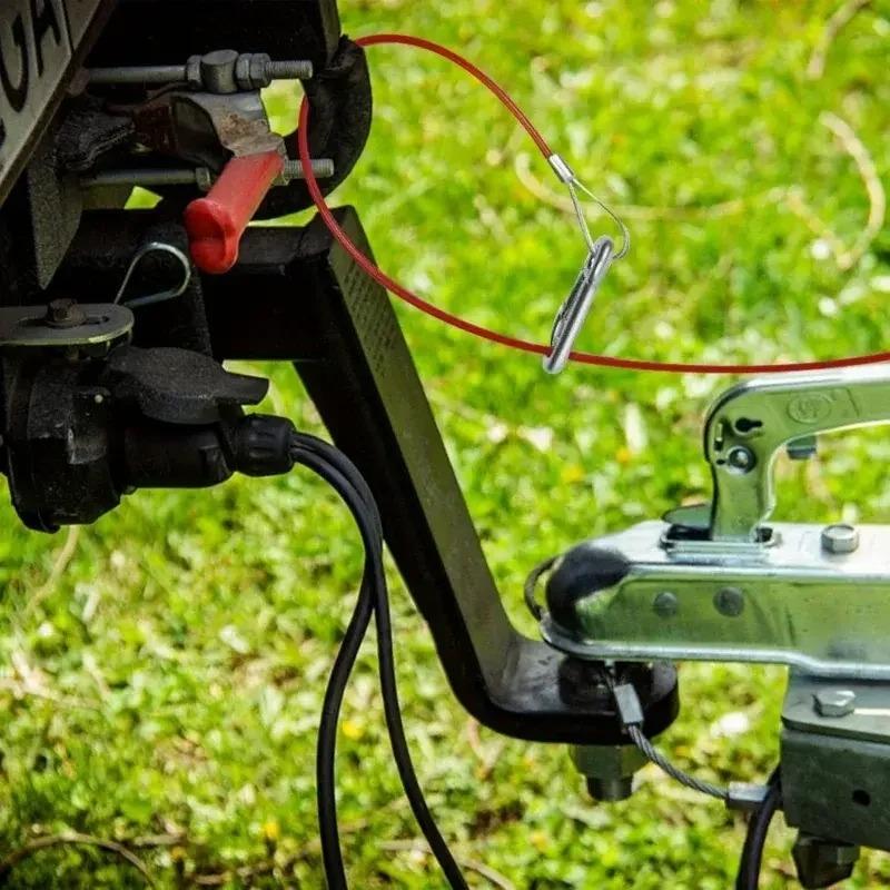 Auto Wohnwagen Abreißsicherungsseil Edelstahl Drahtseil für Anhänger Abreißseil Gebremste Anhängerkupplung Autozubehör
