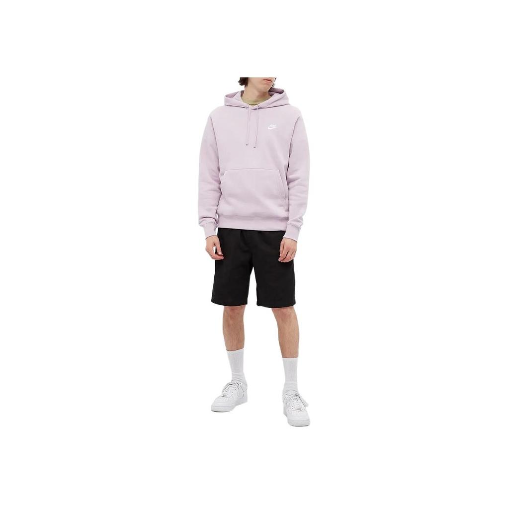 Nike Solid Color Logo Print Hooded Pullover Casual Sports Long Sleeve Sweatshirt Men sweatshirt Pink BV2654-576
