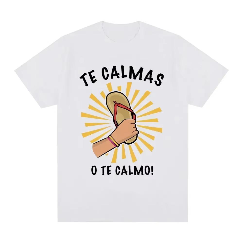 Fashion Fun Spanish Mom Emoji Te Calmas O Te Calmo T-shirt Women's Hip Hop Loose T-shirt Graphic T Shirts Women's Clothing