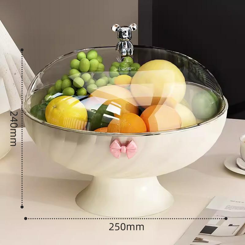 

Fruit Tray with High Aesthetic Value, Tea TableFruit Tray with Light Luxury Style,High-end Feeling,Draining Tray, DryFruit Tray