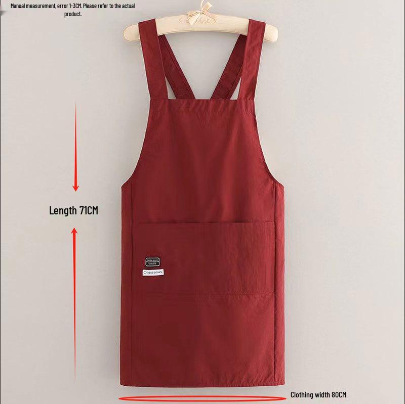 Premium Gray Japanese Cotton Apron with Wide Straps and Crossed Back for Unisex Use In Nail Salons, Milk Tea Shops, and Hot Pot Restaurants