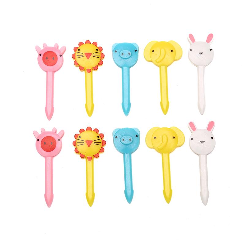 6-10pcs Mini Skewers Cute Cartoon Eyes Kawaii Lunch Bento Box Food Fruit Picks Fork Sticks Buffet Sandwich Toppers Party Decor