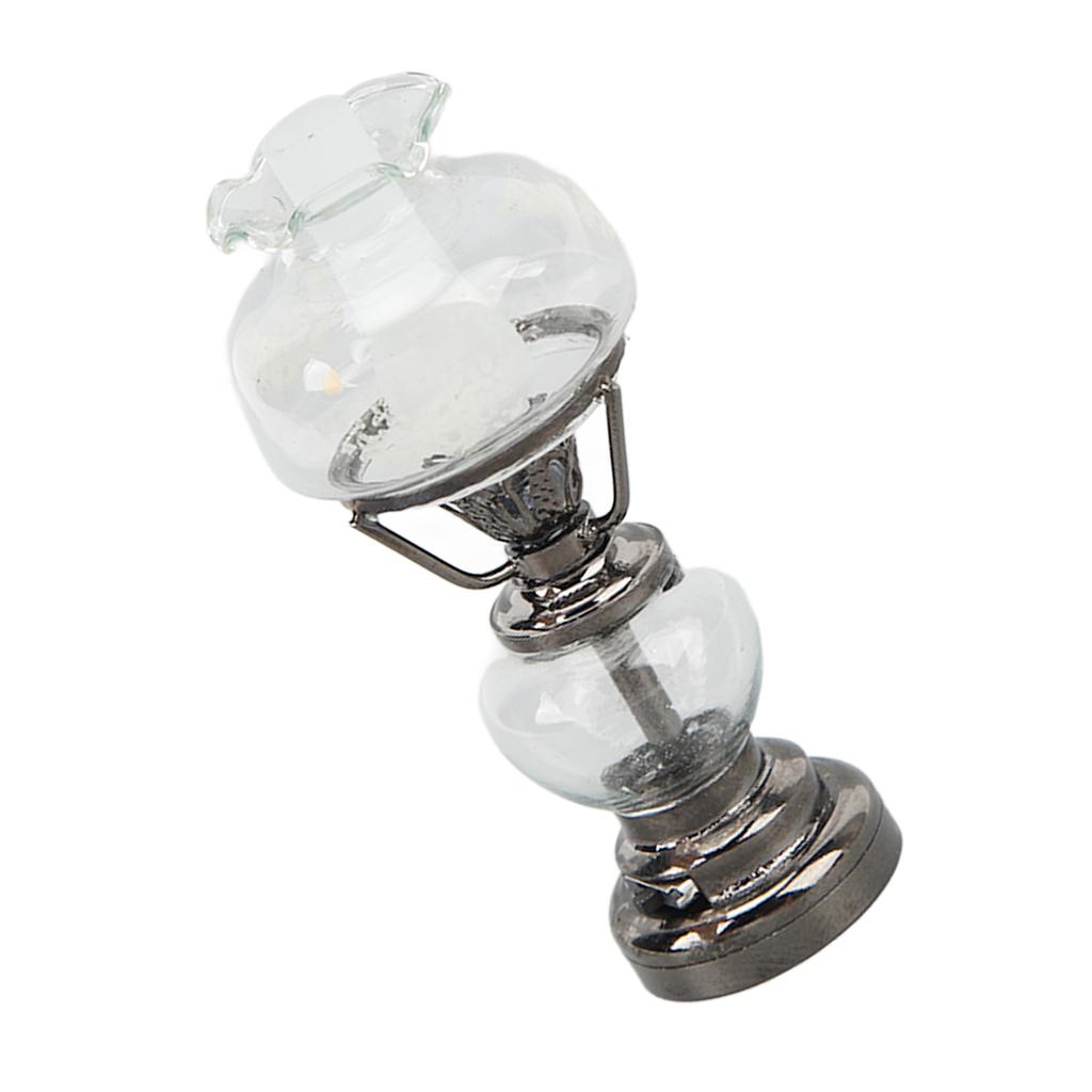 Puppenhaus Kerzenleuchter Lampe 1/12 Maßstab Batteriebetrieben Vintage Dekorativer Miniatur Kerzenleuchter