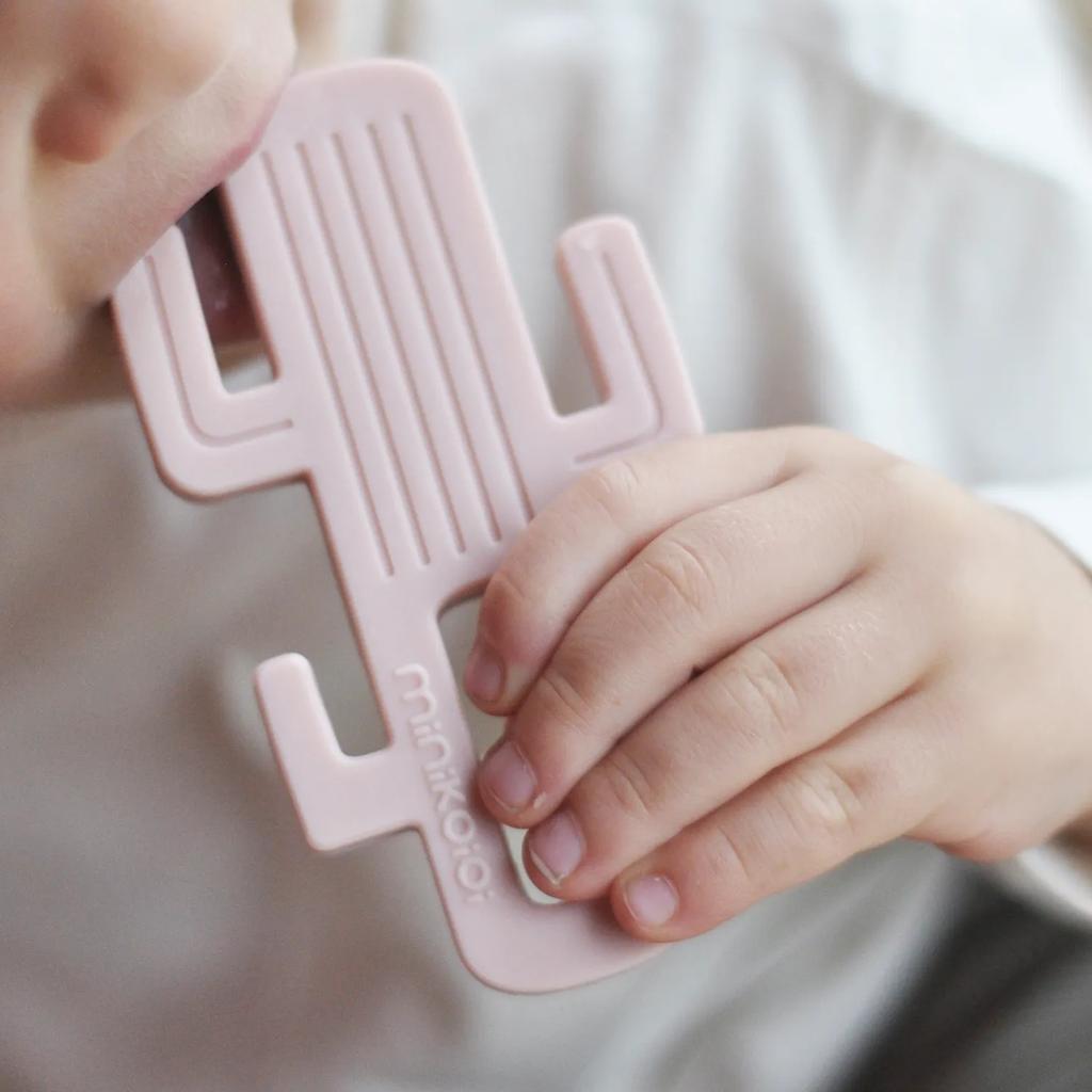 Silicone Teether Toy for Babies Cactus Pink MinikOiOi 1 pc.