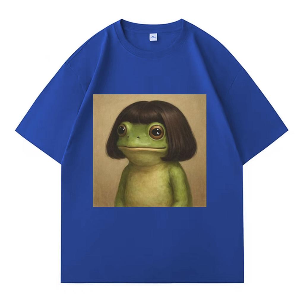 Lustiger Frosch Grafikdruck Y2K T-Shirts Unisex Sommer Gothic Pop Lässige Mode Oberteile Unisex Harajuku Kurzarm-T-Shirts Jugendliche