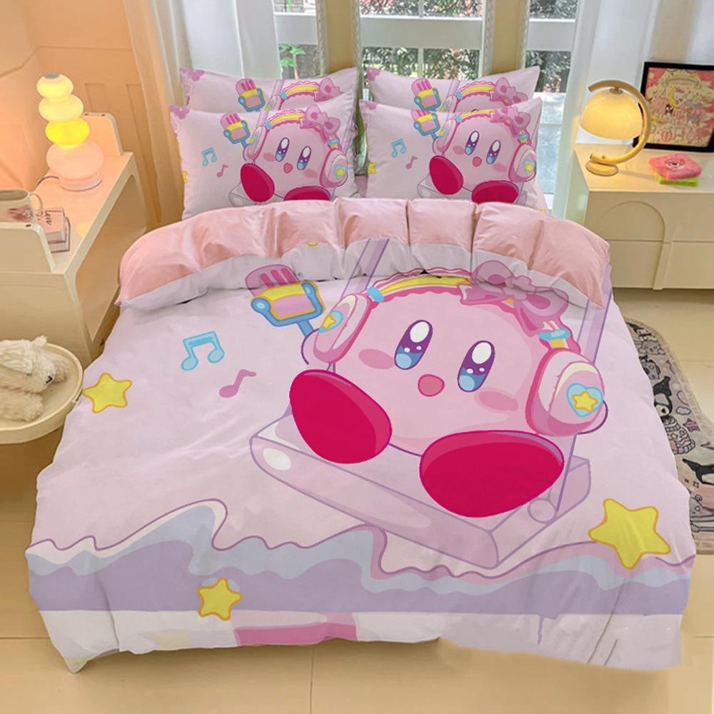 Pink Star Game Duvet Cover pillowcase Bedding Bedroom Decoration Children Gift adult Single Double bed Large SizeZip Duvet Cover