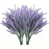 5-Head Flocked Lavender Artificial Flower for Home and Outdoor Decor