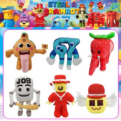 Trending New Steal A Brainrot Jandel Plush Doll | Anime Peripheral Pillow Decor | Collectible Desktop Ornament Gift For Fans