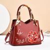 Elegant Black Pu Embroidered Handbag For Women Perfect For Business And Daily Use