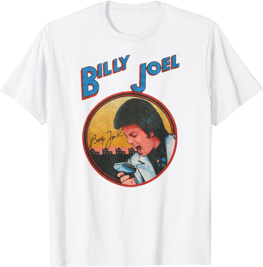 Vintage Billy Joel Live In Concert Cotton White All Size Unisex T Shirt
