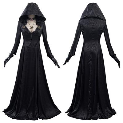 Evil Village Cosplay Costume Vampire Lady Dress Outfits Halloween Carnival Suit 4pcs Sets