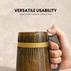Wooden Beer Mug, Mango Wood with Sheesham Finish, Barrel Style, Lightweight & Durable, for Craft Beer, Home Bar, Café, Party, Gift
