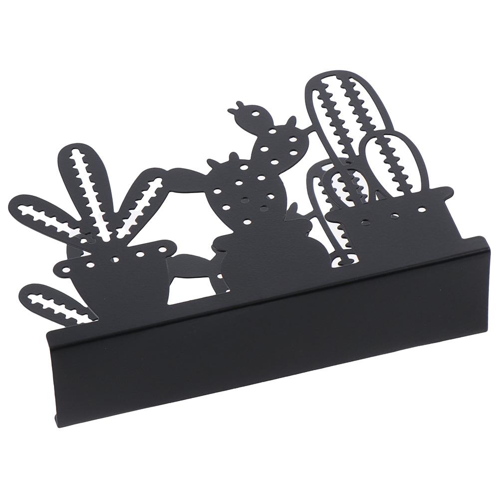 Black Restaurant Napkin Holder Cactus Theme Cafe Tissue Holder Metal Napkin Holder  for Table