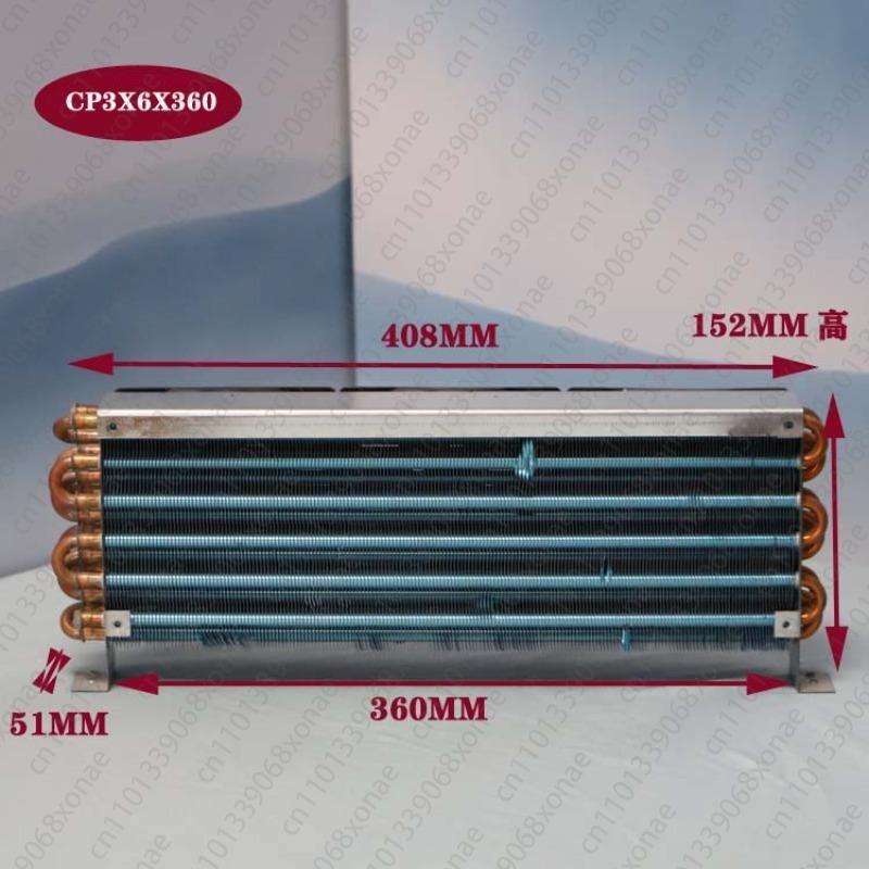 3 X6x360 Refrigerator Condenser Air Show Cake Cabinet Refrigeration Freezer Copper Aluminum Fin Cooling Evaporator 1