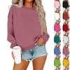 Women's Casual Fashion Round Neck Long Sleeve Sweatshirt