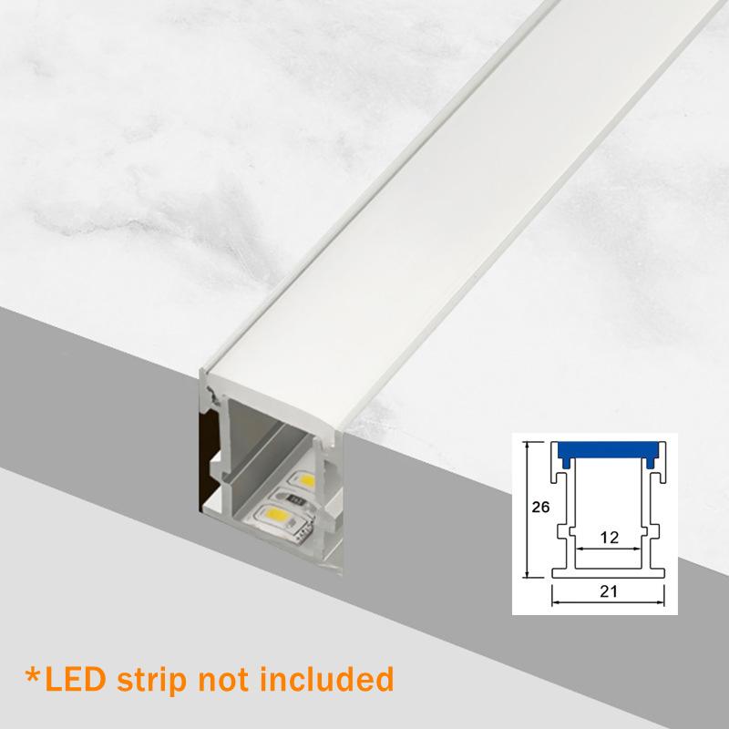 0.5/1m Profil LED Aluminiu de Podea Grosime Puternică Canal Lumină cu Bandă Încastrată în Sol Acoperire PC Iluminat Liniar Casnic Comercial