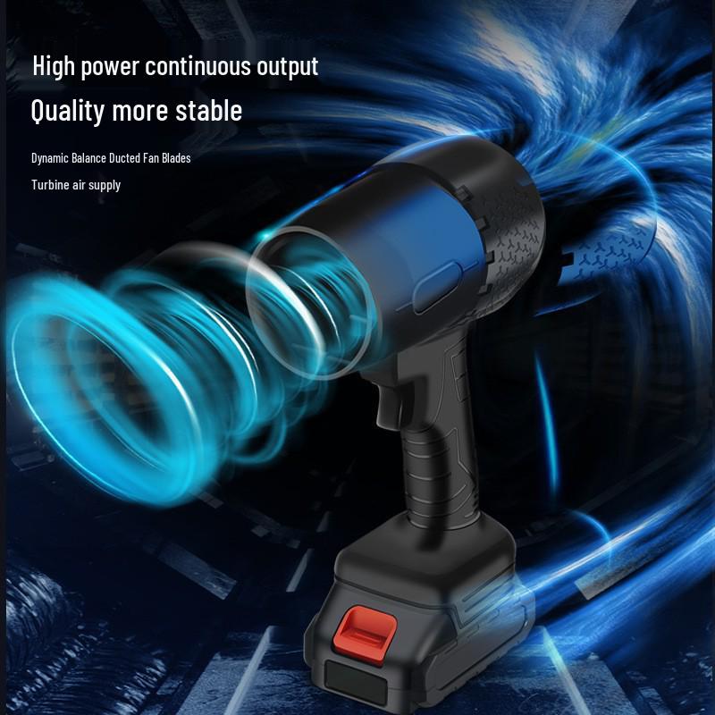 High-Power Lithium Battery Cordless Leaf & Snow Blower for Home & Car Charging
