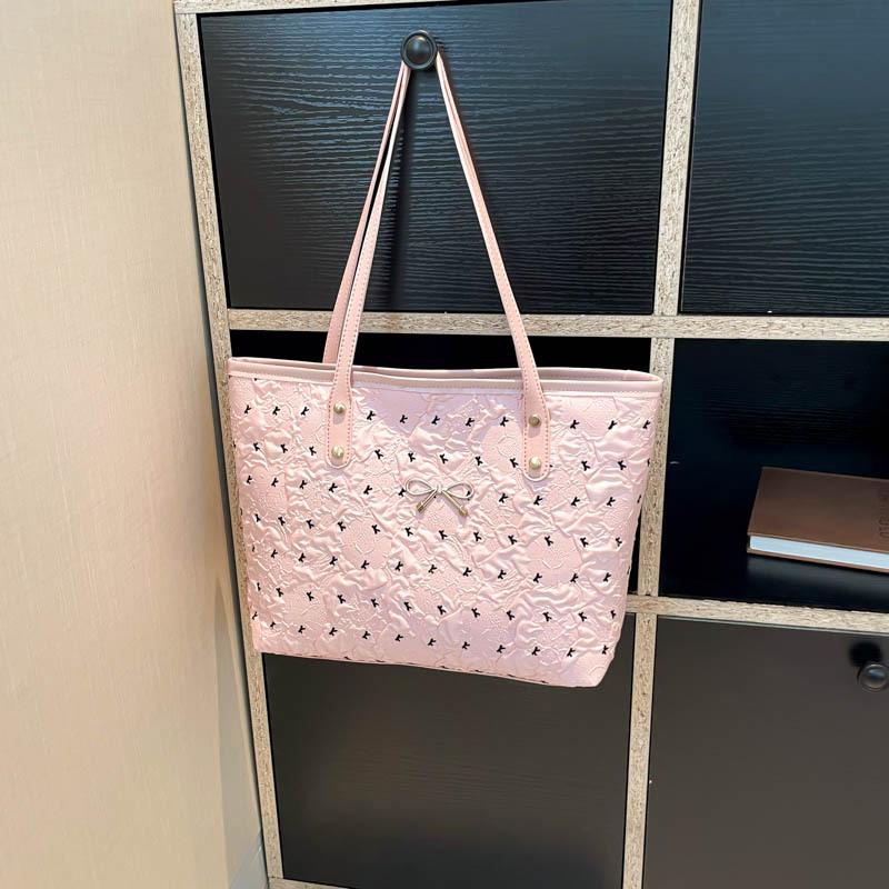 Large Capacity Summer Bow New Casual Shoulder Armpit Bag Class Commute Portable Tote Bag