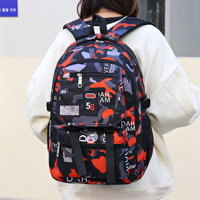 Large Capacity School Bag Men's Backpack Women's High School Fashion Campus Junior High School Student Backpack