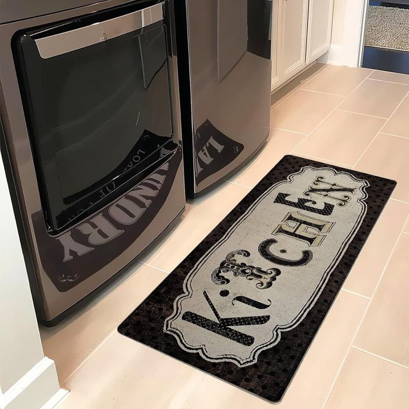 

Crystal Velvet Floor Mat with American Letters for Home Decoration Living Room Kitchen Door Entr Foot Rubbing Dirt Resistant Floor Mat 40*60cm [crystal velvet dot plastic bottom]