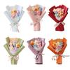 Handmade Crochet Flower Bouquet Wildflowers Bouquet Gifts for Mom Birthday Anniversary Small Puff Wife Best Friend