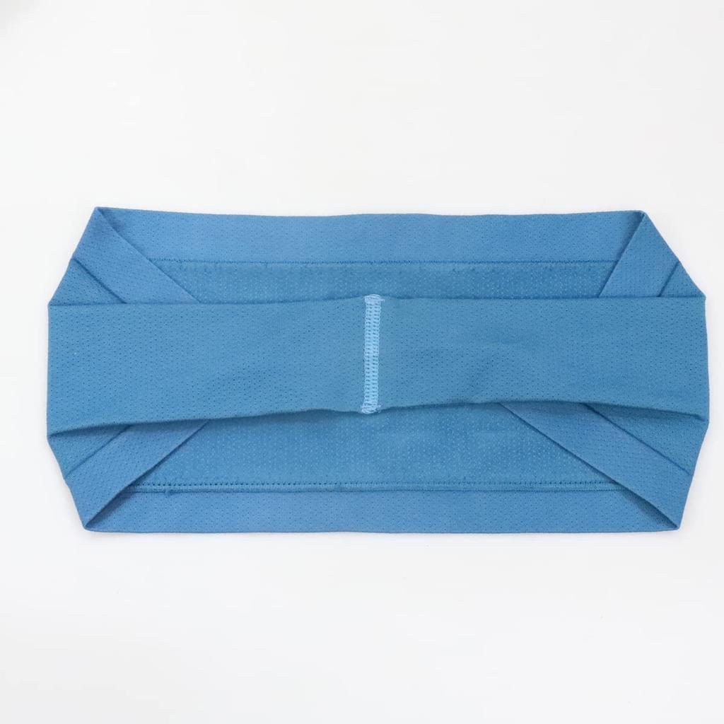 Bandeau pour Hommes Sport Turban à Cheveux Bandana Large Bandeau pour se Laver le Visage Course à Pied Baseball Football Hommes Femmes bleu