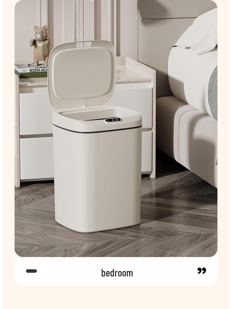 Coș de gunoi automat high-tech cu capac pentru bucătărie și baie