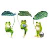 Frog Garden Statue Resin Animal Sculpture Cute Frog Statue for Garden Yard Patio Fairy Garden Accessories