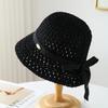 Knitted Fisherman Hat With Ribbon, Bucket Hat Spring, Summer, And Autumn, Windproof, Adult Women