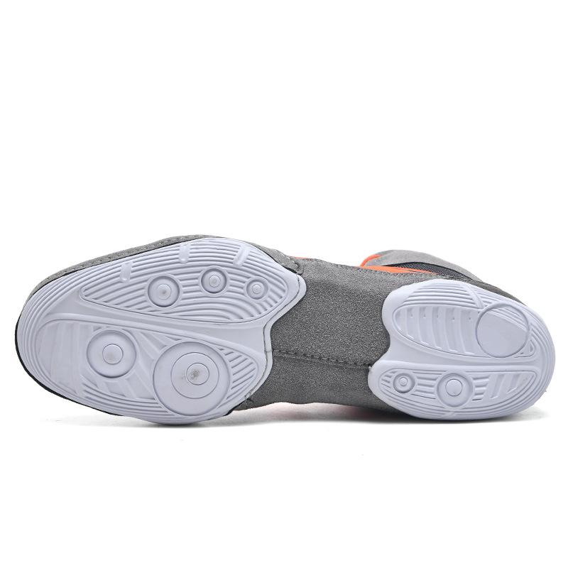 Boxing Training Shoes Men's and Women's Breathable Sanda Fighting Training Shoes High-top Wrestling Shoes Fall Boots Retro Fighting Shoes