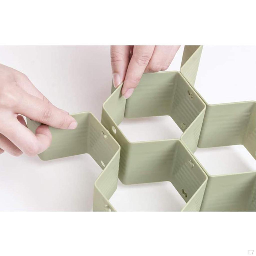 18-Compartment Honeycomb Drawer Divider Organizer Ties Belts Scarves Organization