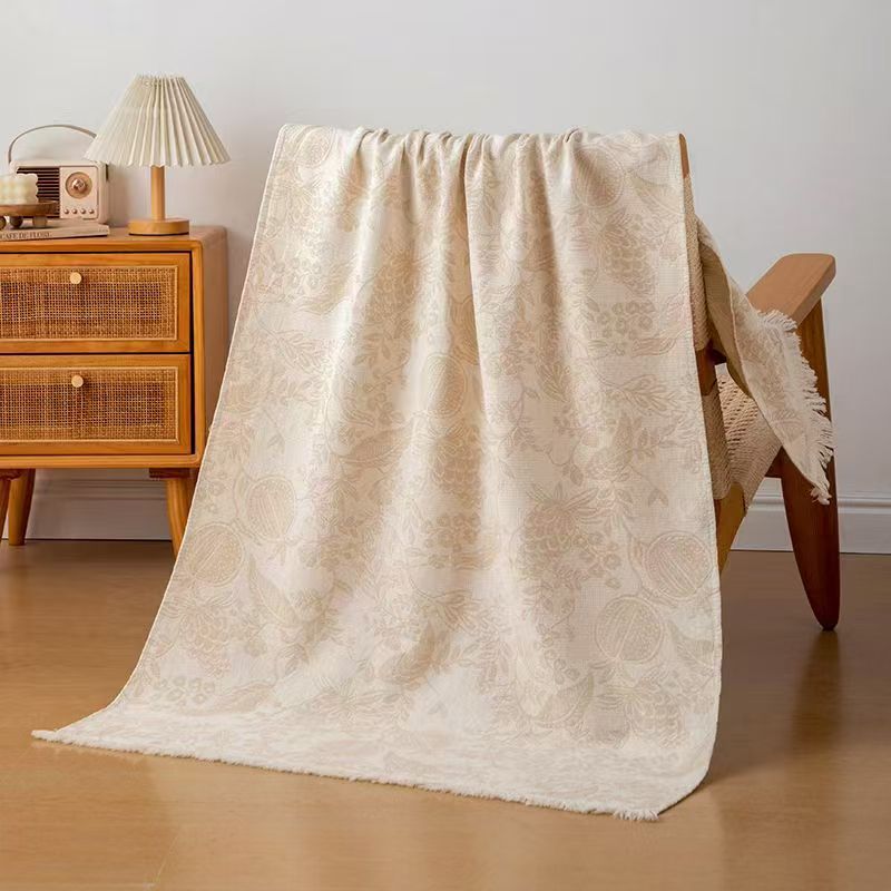 Hemp Gauze Bath Towel 80 × 160 Enlarged And Thickened Absorbent Household Bath Towel Soft And Cool Bath Towel