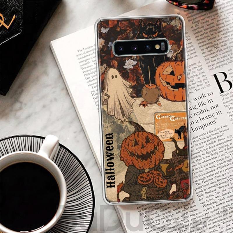 October Fall Halloween Spooky Pumpkin Cover For Samsung Galaxy S23 S22 S24 S25 Ultra Phone Case S21 Plus S20 FE S10 + S25Ultra P