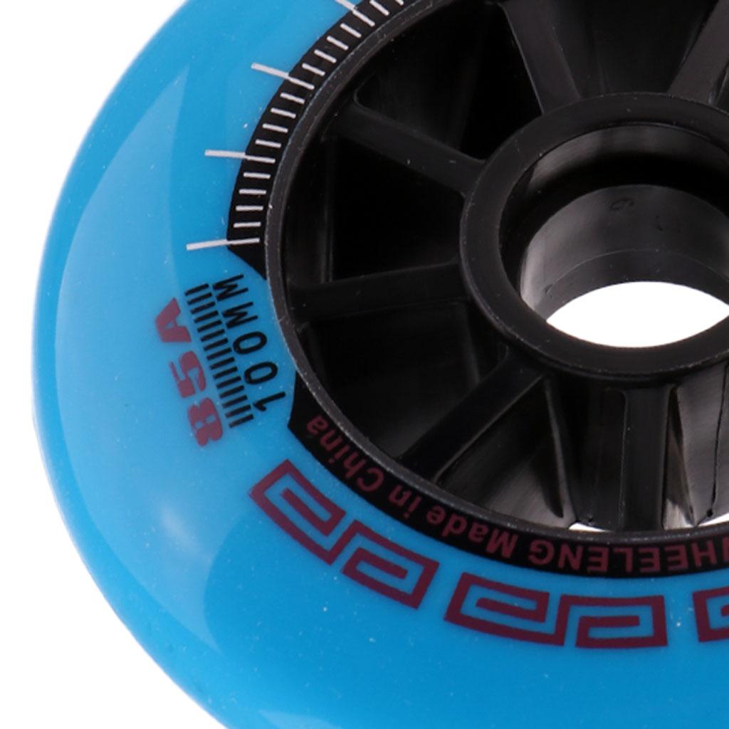 Inline Skate Wheels Fashion Skating Accessory Blue, 100mm