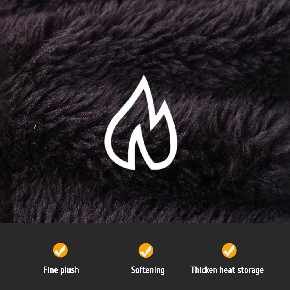 Winter Knitted Hat Scarf Gloves Set Windproof Acrylic Fleece Lined Warm Beanie  with Pompom Touch Screen Gloves for