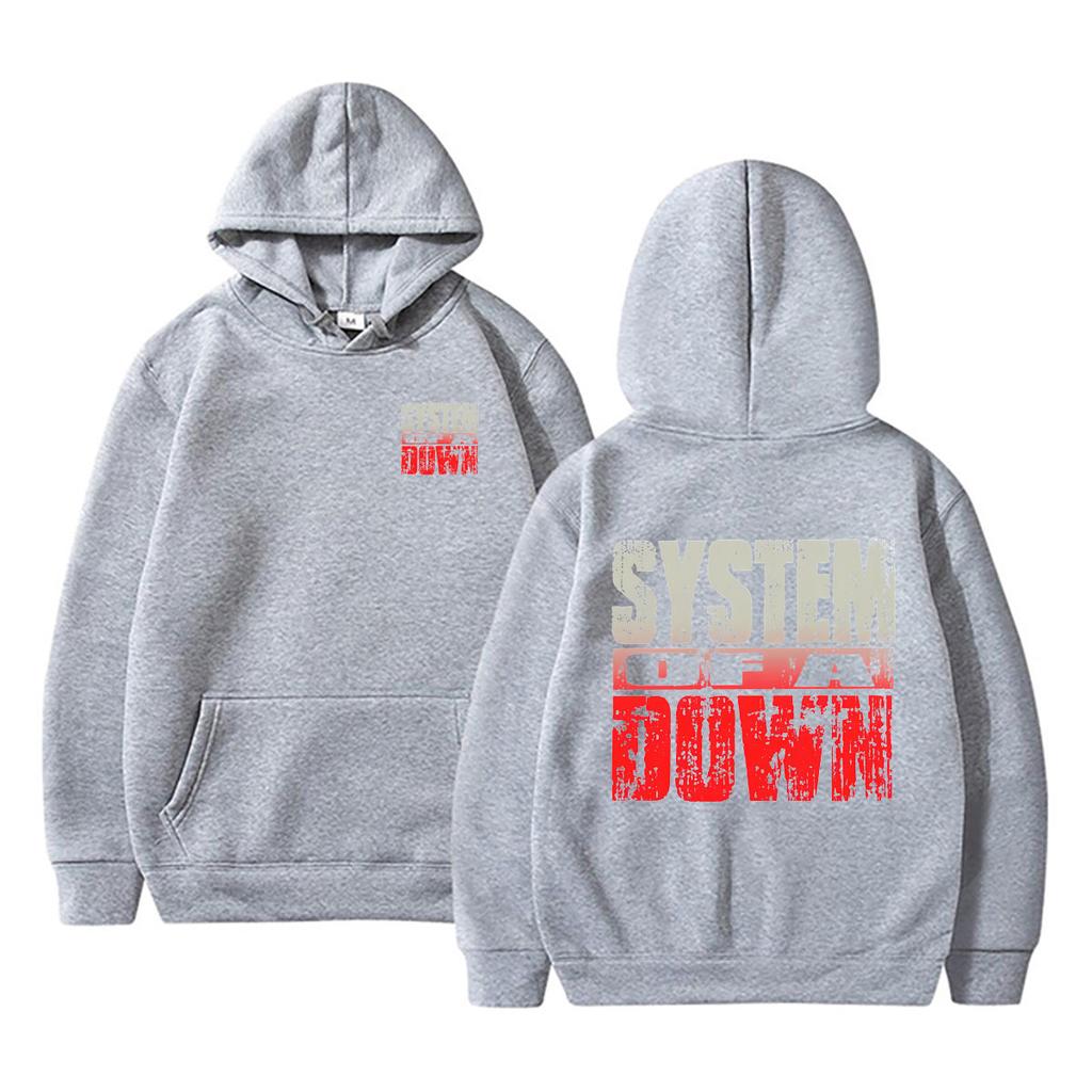Hot System of A Down Hoodie Unisex Classic Rock Alternative Metal Hooded Sweatshirt Men Women Vintage Casual Oversized Hoodies
