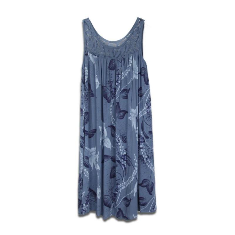 Rochie de noapte fără mâneci și imprimeu Patchwork din dantelă, rochie supradimensionată, rochie de vară, casual, vrac, cămașă de noapte feminină