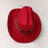 Cowboyhut Kuhkopf-Accessoires Cowboyhut einfarbiger Filzhut Herren und Damen großer Rand Outdoor-Hut Ritterhut