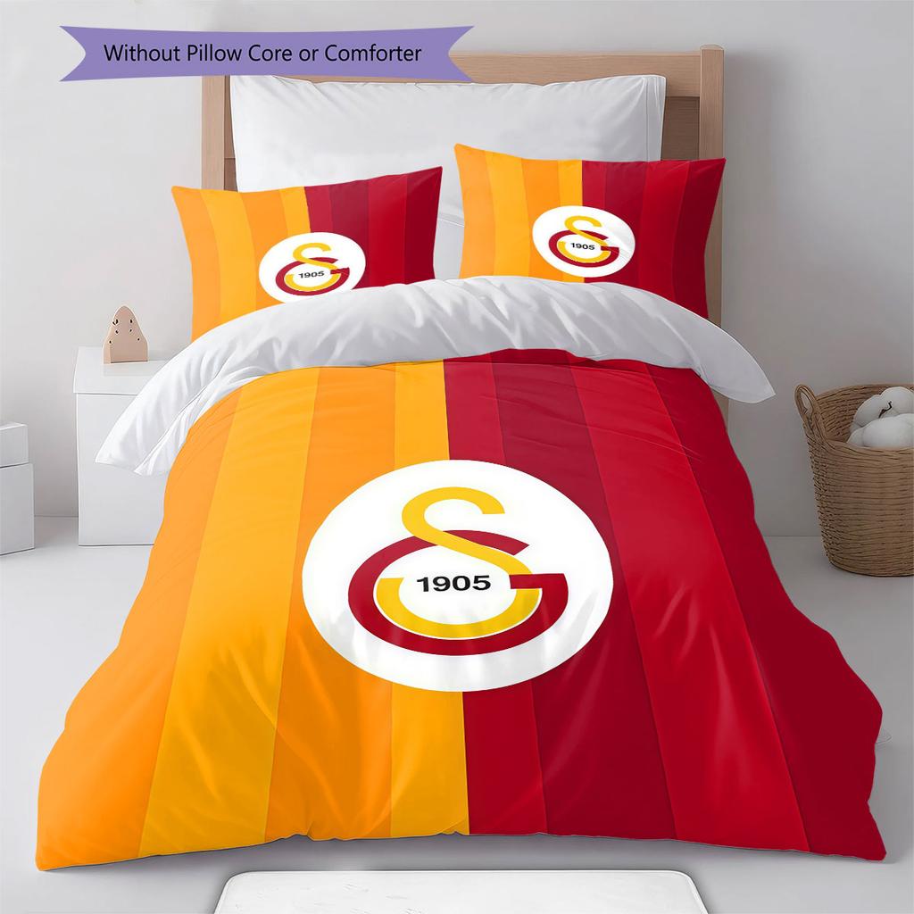 Galatasaray Pulse Bedding Quilt Set Quilt Cover Pillowcase Home Decoration Birthday Gift (1 * duvet cover + 2 * pillowcase, without core)